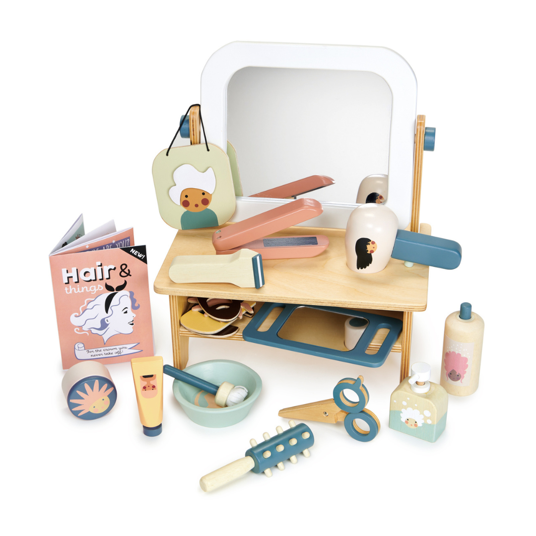 Hair Salon Wooden Play Set Bright New Things