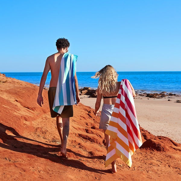 Dock & Bay Quick Dry Beach Towel - Peach Sunrise - Sand Free