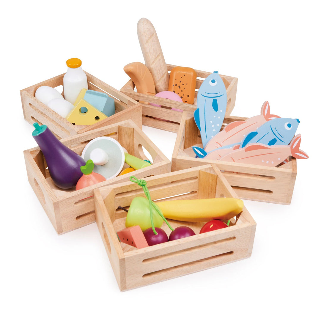 Wooden Toy Dairy Crate