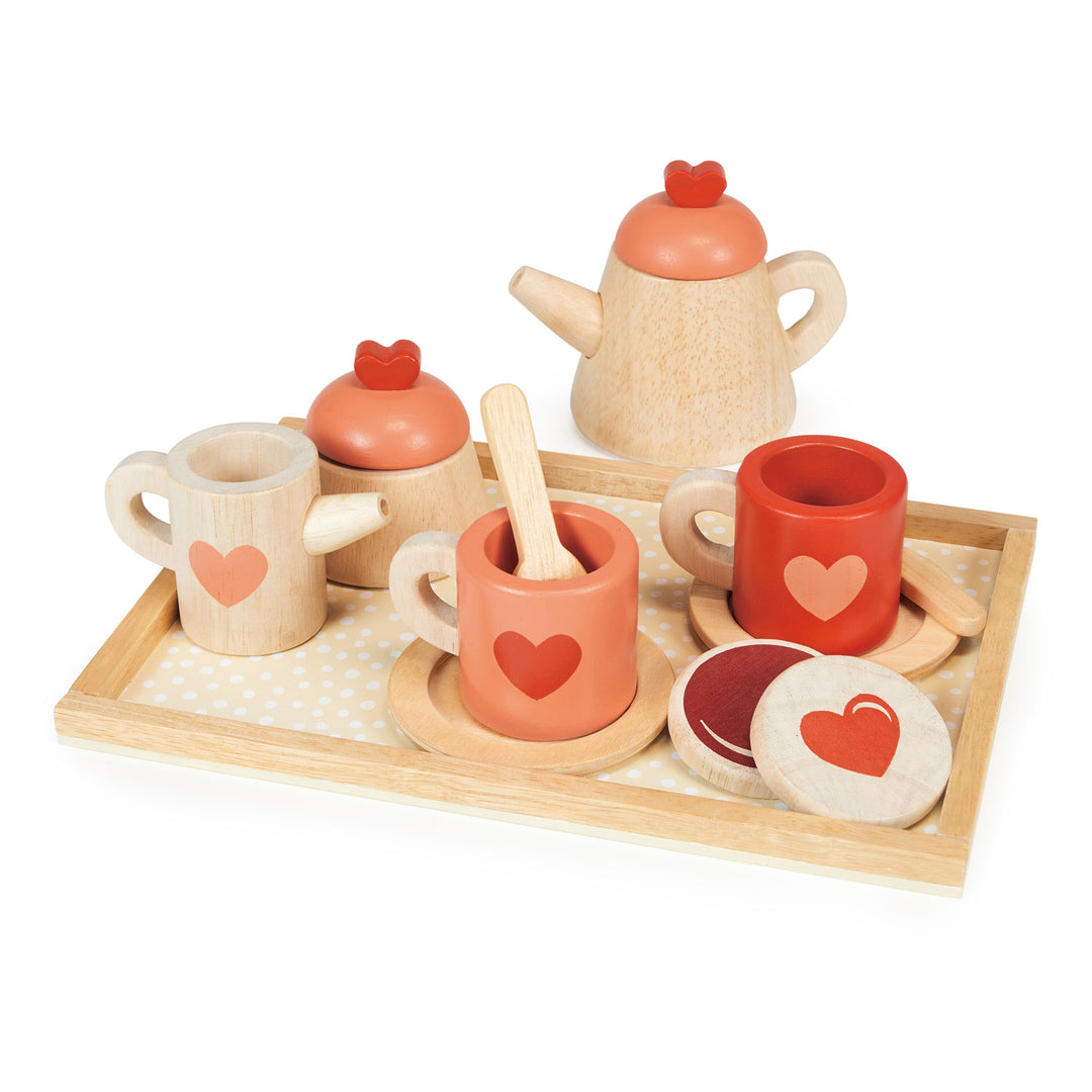 Wooden Toy Tea Time Tray Set