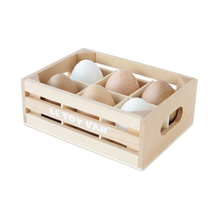 Wooden Toy Farm Eggs Crate