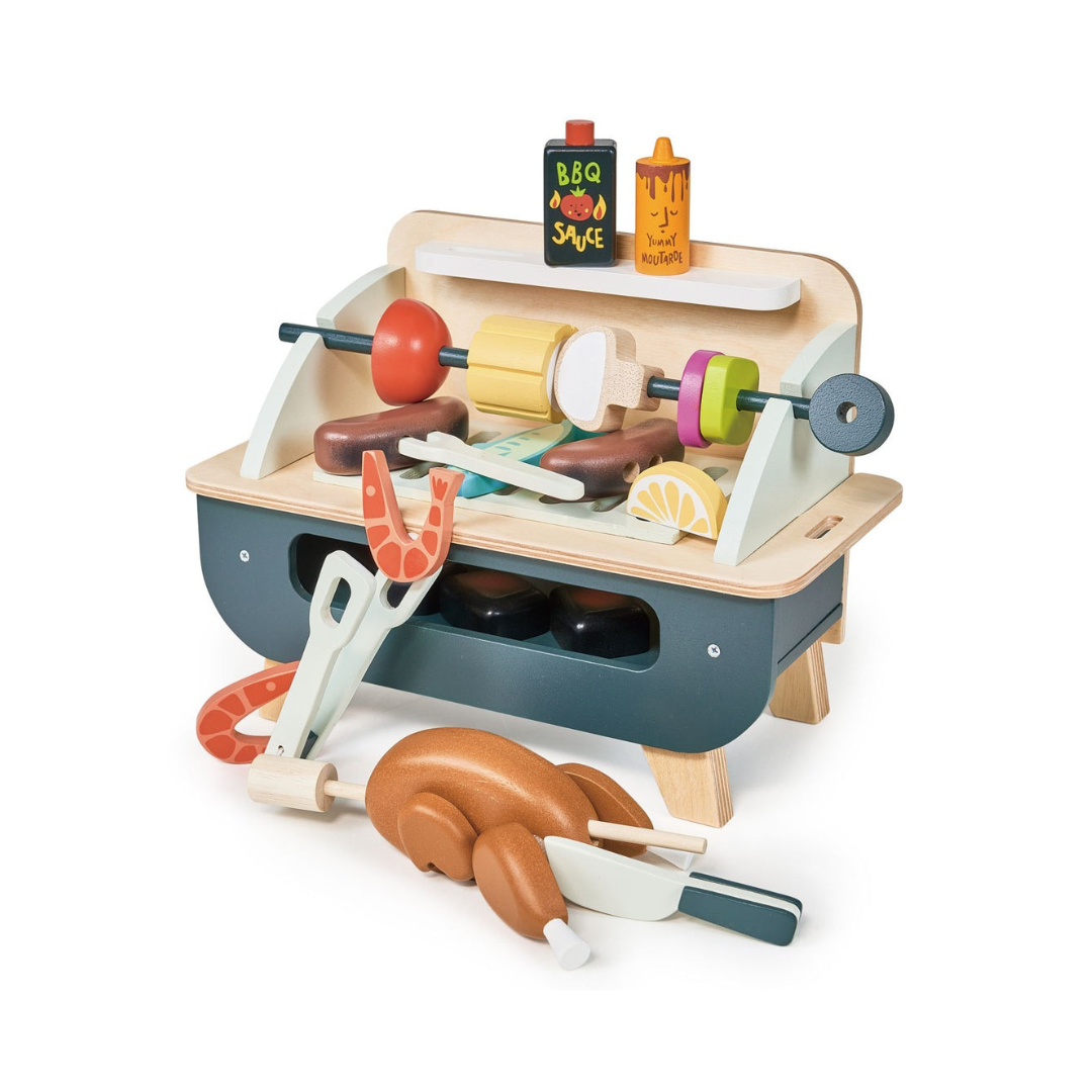 Wooden Toy Barbecue Play Set