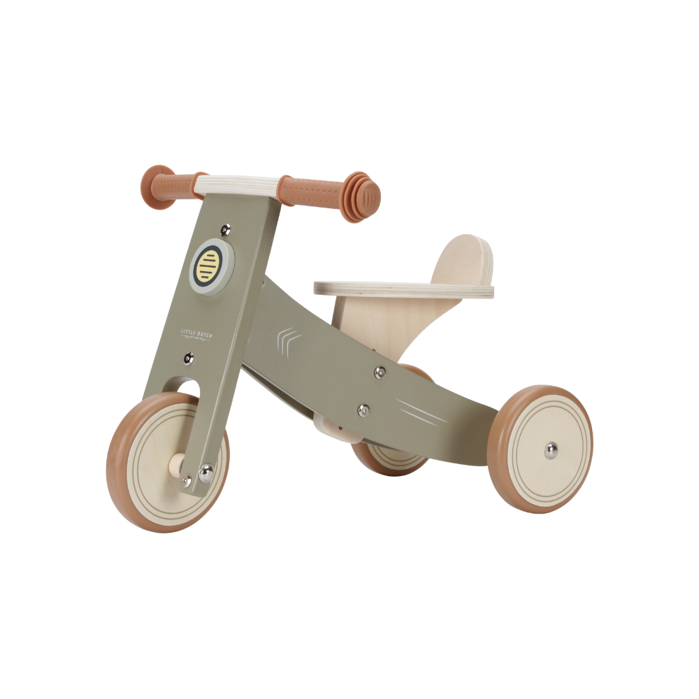 Little Dutch - Wooden Tricycle - Olive