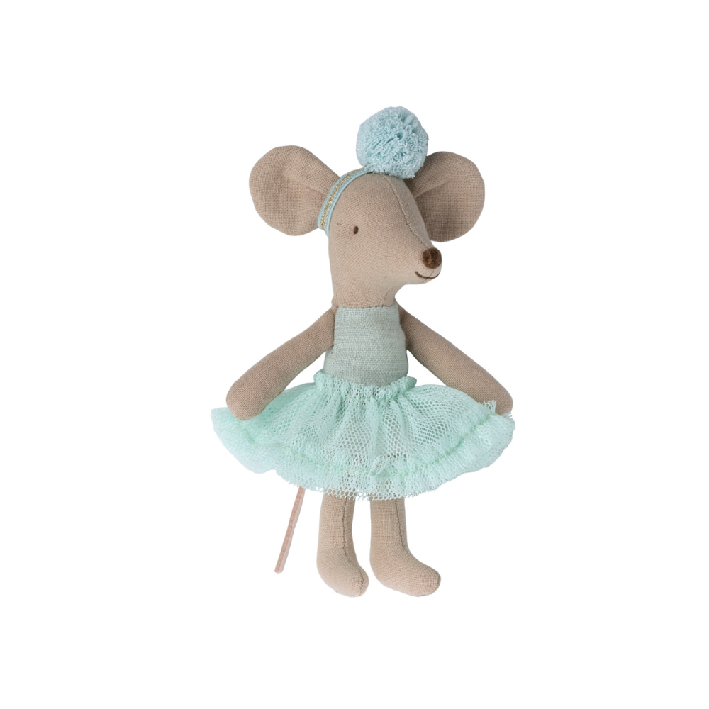 Maileg - Ballerina Mouse, Little Sister - Light Mint