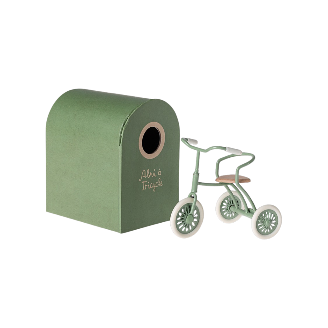 Maileg - Abri a Tricycle, Mouse - Green