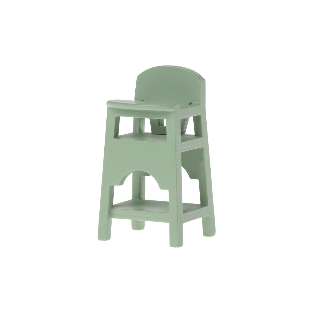 Maileg - High Chair, Mint - For Mice