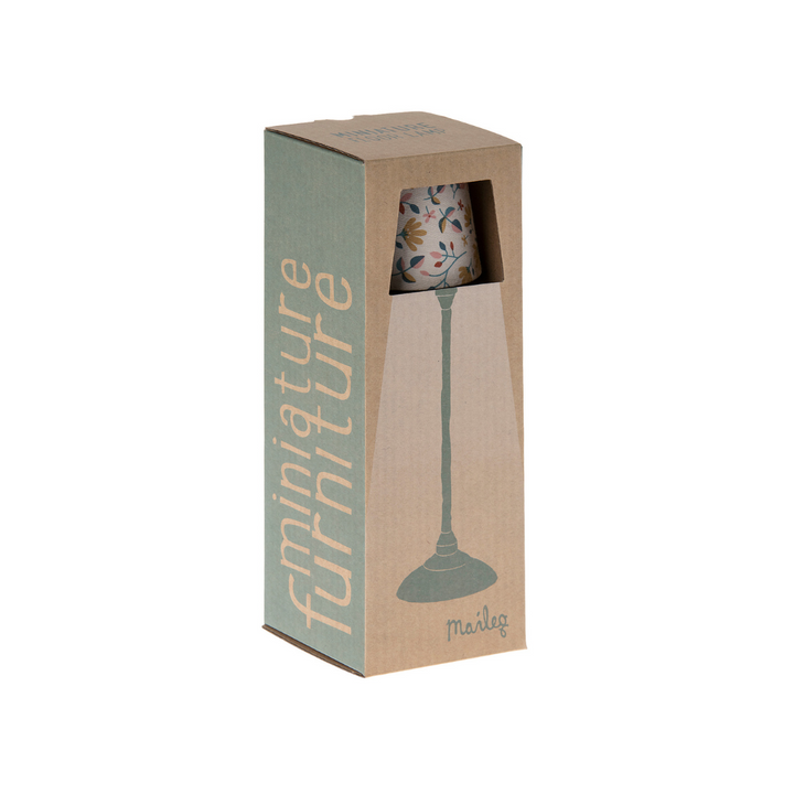 Maileg - Miniature Light-up Floor Lamp - Dark Mint