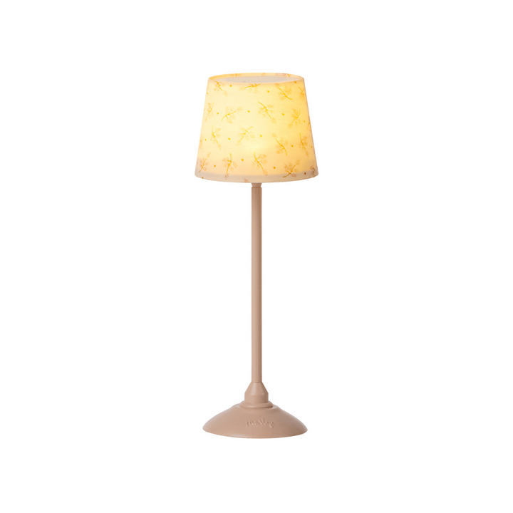 Maileg - Miniature Light-up Floor Lamp - Powder