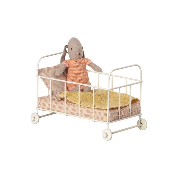 Maileg - Cot Bed, Micro - Rose