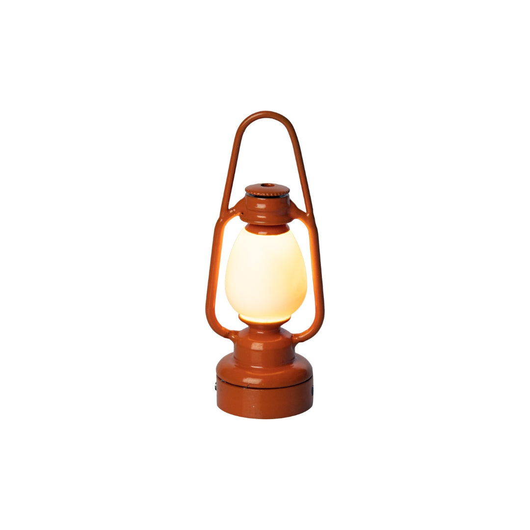 Maileg - Light Up Vintage Lantern - Orange - For Mice + Miniature