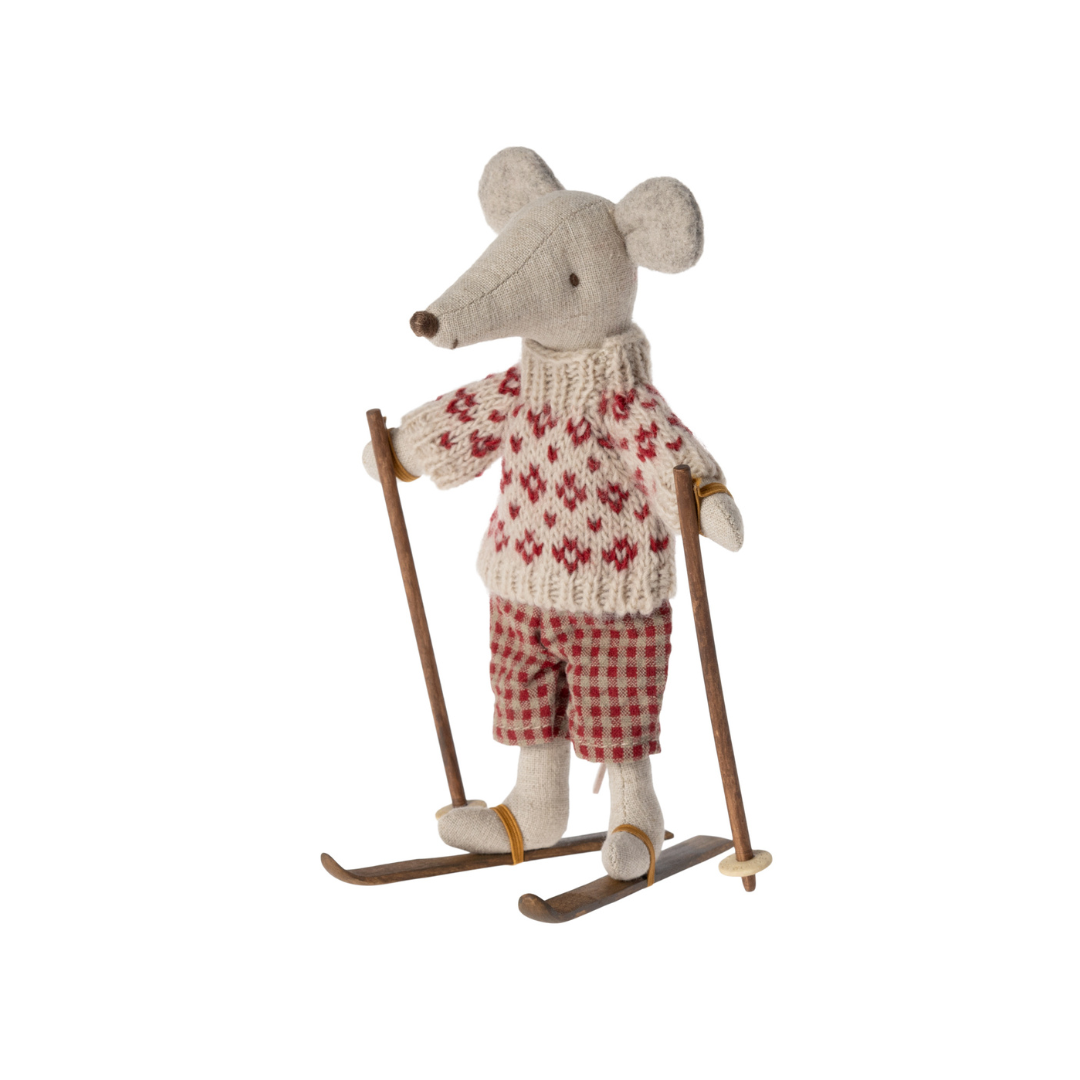 Maileg - Skis + Poles - For Mum / Dad Mouse