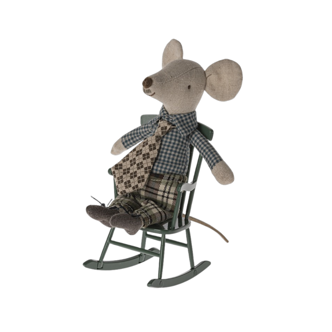 Maileg - Rocking Chair, Dark Green - For Mice