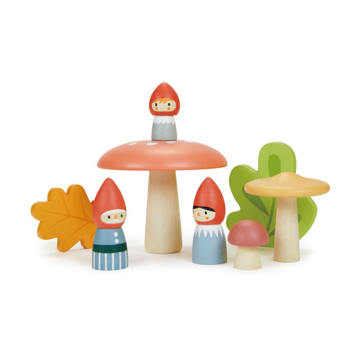 Wooden Gnome Family Play Set