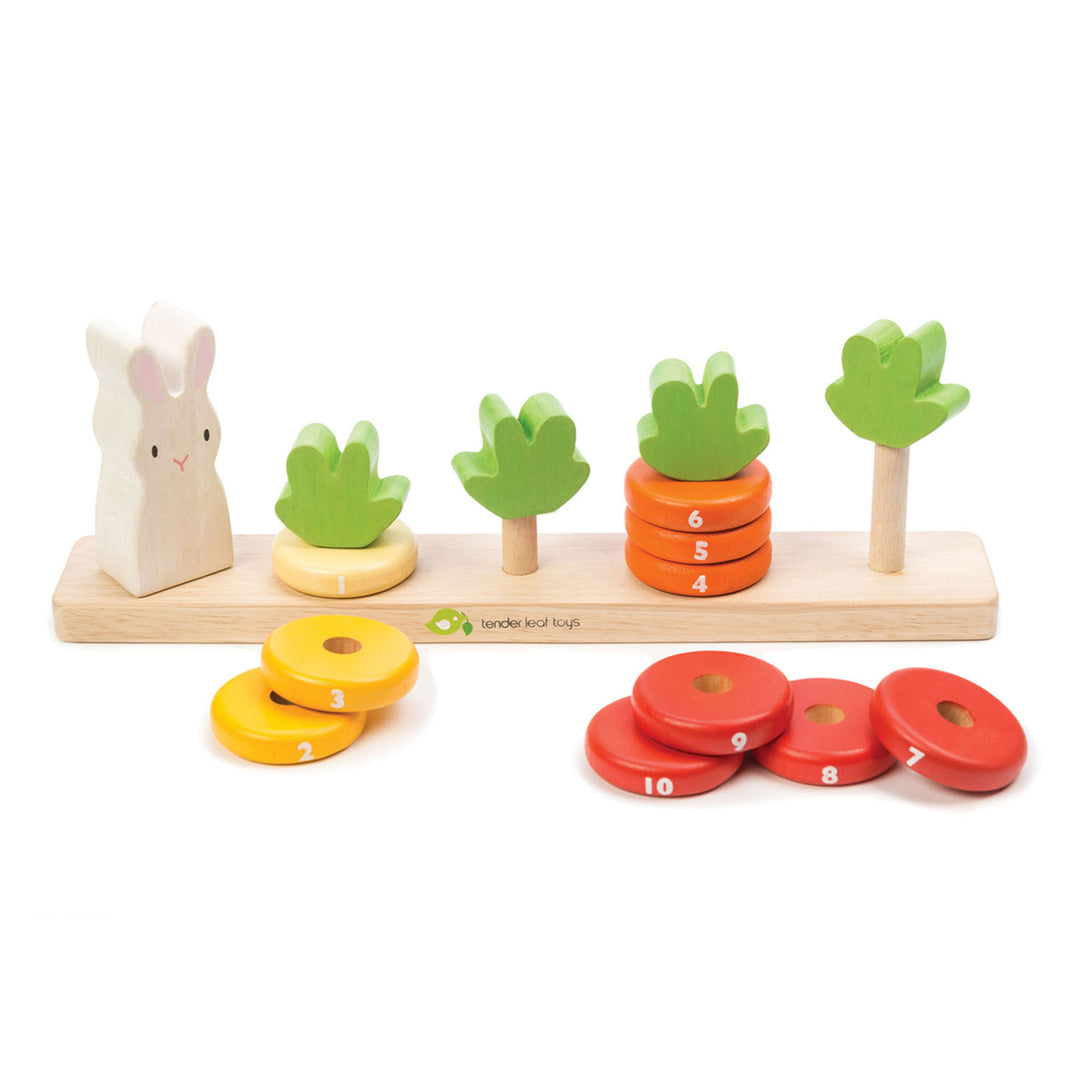Counting Carrots Wooden Stacking Toy