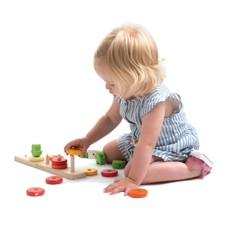 Counting Carrots Wooden Stacking Toy