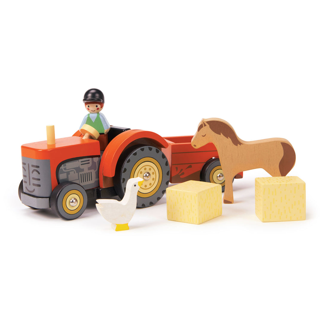 Wooden Farmyard Tractor Toy