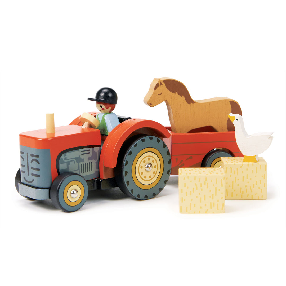 Wooden Farmyard Tractor Toy
