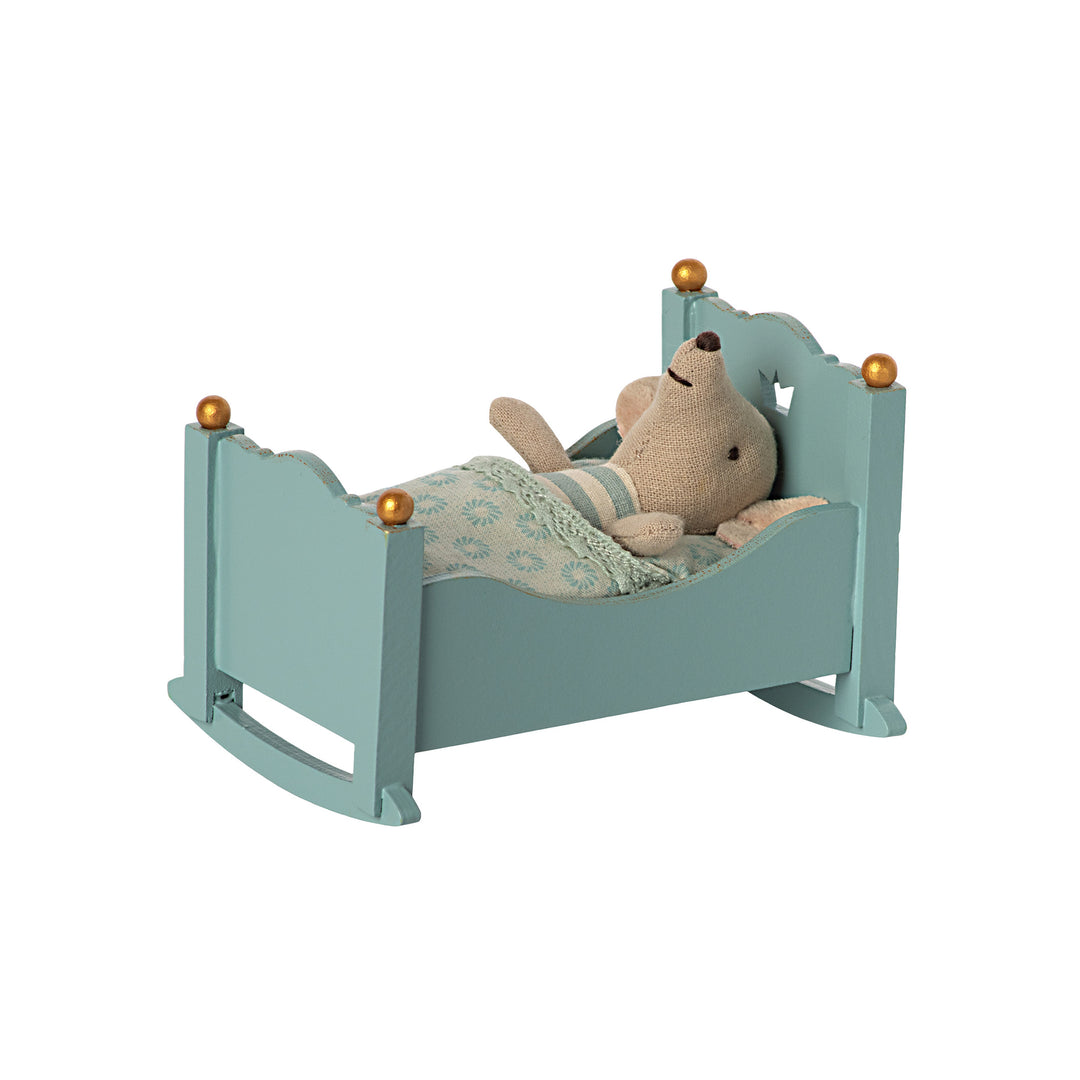 Maileg - Cradle - Blue - For Baby Mice