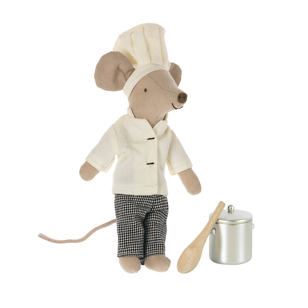 Maileg - Chef Mouse - With Soup Pot and Spoon