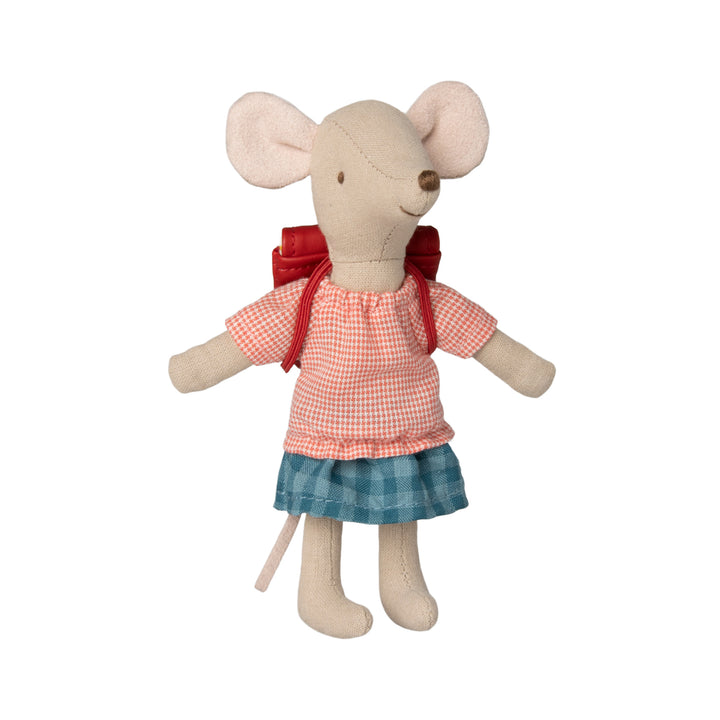 Maileg - Tricycle Mouse, Big Sister with Bag - Red