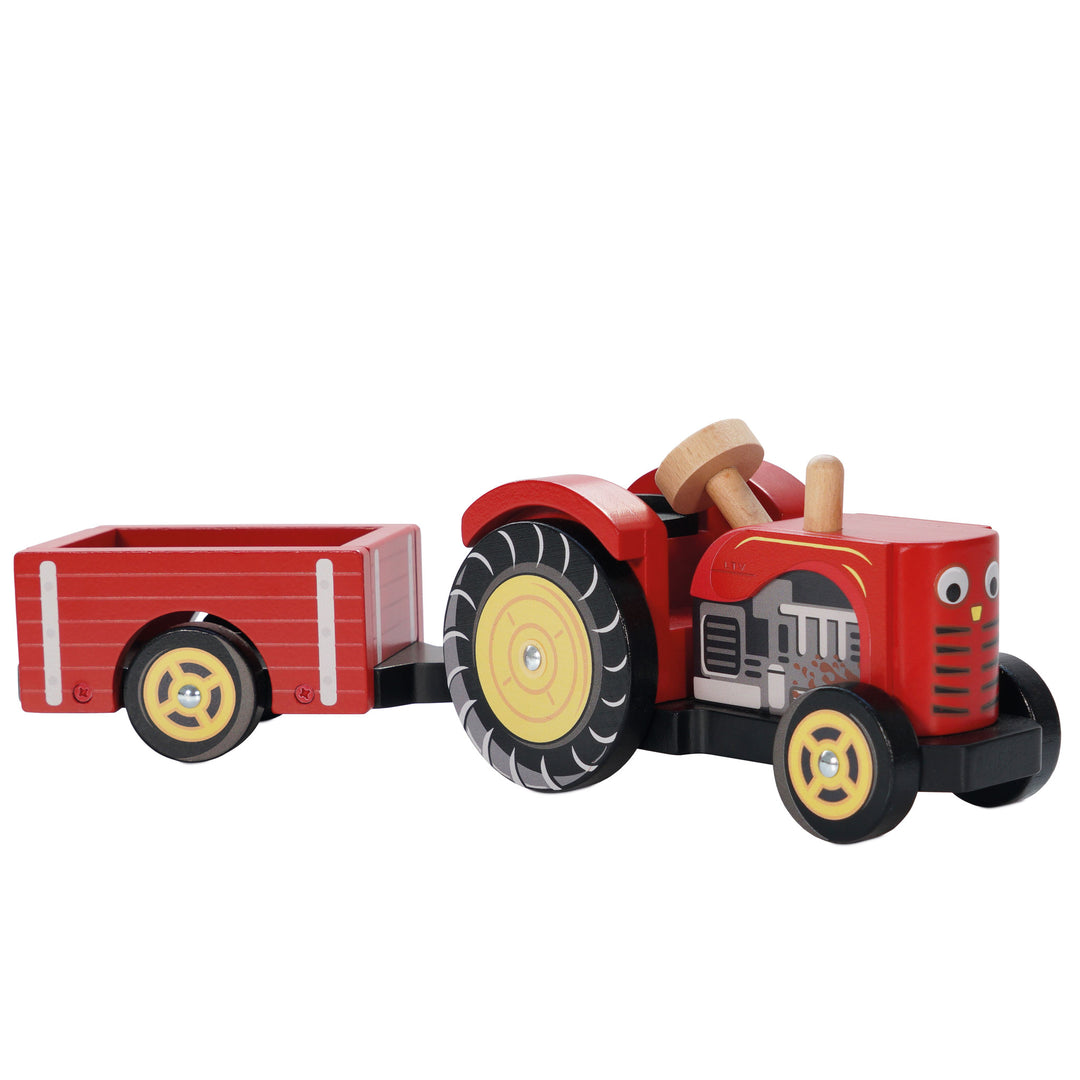 Big Red Wooden Tractor