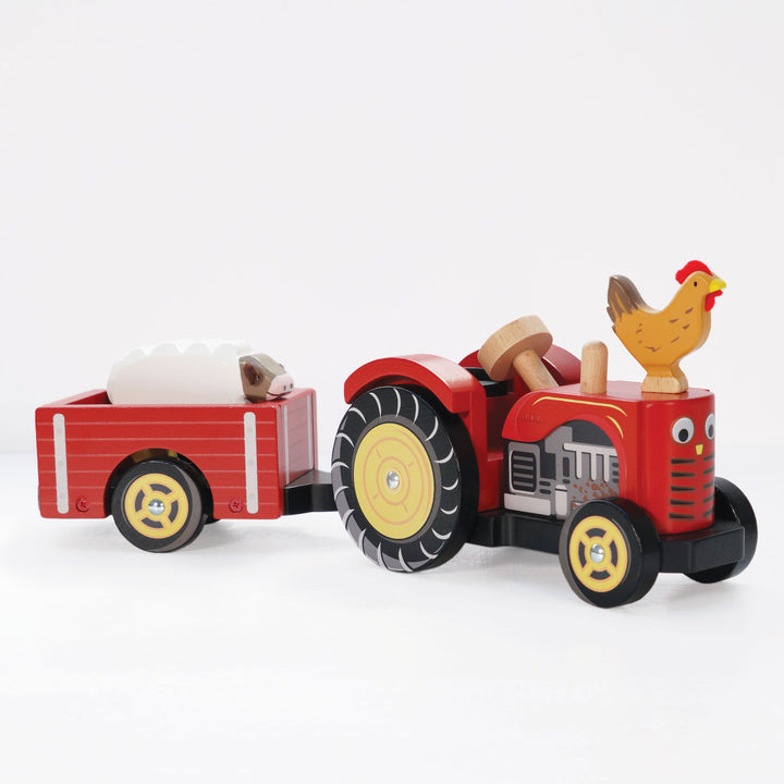 Big Red Wooden Tractor